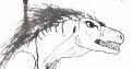 I got a scanner!  (Yay!) This is my first scanned pic, two raptors fighting Butokukan style. ^^  Drawn in ink.
